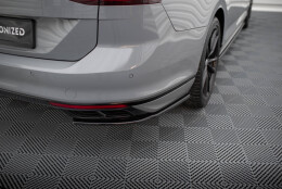 Heck Ansatz Flaps Diffusor passend für VW Passat R-Line B8 Facelift schwarz Hochglanz