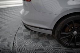 Heck Ansatz Flaps Diffusor passend für VW Passat R-Line B8 Facelift schwarz Hochglanz