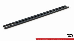Seitenschweller Ansatz Cup Leisten passend für VW Passat R-Line B8 Facelift schwarz Hochglanz