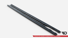 Seitenschweller Ansatz Cup Leisten passend für VW Passat R-Line B8 Facelift schwarz Hochglanz