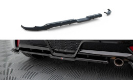 Mittlerer Cup Diffusor Heck Ansatz DTM Look passend für Toyota Yaris GR Sport Mk4 schwarz Hochglanz