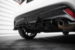 Mittlerer Cup Diffusor Heck Ansatz DTM Look passend für Toyota Yaris GR Sport Mk4 schwarz Hochglanz
