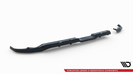 Mittlerer Cup Diffusor Heck Ansatz DTM Look passend für Toyota Yaris GR Sport Mk4 schwarz Hochglanz
