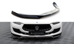 Cup Spoilerlippe Front Ansatz V.1 für Maserati Ghibli Mk3 Facelift schwarz Hochglanz