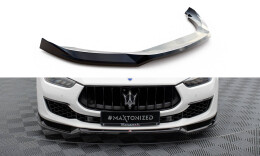 Cup Spoilerlippe Front Ansatz V.1 für Maserati Ghibli Mk3 FL schwarz Hochglanz