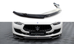 Cup Spoilerlippe Front Ansatz V.2 passend für Maserati Ghibli Mk3 Facelift schwarz Hochglanz