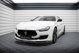 Cup Spoilerlippe Front Ansatz V.2 passend für Maserati Ghibli Mk3 Facelift schwarz Hochglanz