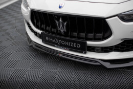 Cup Spoilerlippe Front Ansatz V.2 passend für Maserati Ghibli Mk3 Facelift schwarz Hochglanz