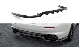 Mittlerer Cup Diffusor Heck Ansatz DTM Look passend für Maserati Ghibli Mk3 Facelift schwarz Hochglanz