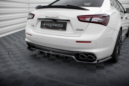 Mittlerer Cup Diffusor Heck Ansatz DTM Look passend für Maserati Ghibli Mk3 Facelift schwarz Hochglanz