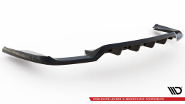 Mittlerer Cup Diffusor Heck Ansatz DTM Look passend für Maserati Ghibli Mk3 Facelift schwarz Hochglanz