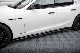 Seitenschweller Ansatz Cup Leisten passend für Maserati Ghibli Mk3 Facelift schwarz Hochglanz