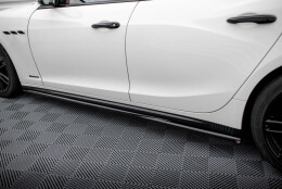 Seitenschweller Ansatz Cup Leisten passend für Maserati Ghibli Mk3 Facelift schwarz Hochglanz