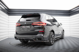 Mittlerer Cup Diffusor Heck Ansatz DTM Look passend für BMW X5 M-Paket G05 schwarz Hochglanz