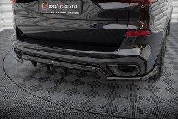 Mittlerer Cup Diffusor Heck Ansatz DTM Look passend für BMW X5 M-Paket G05 schwarz Hochglanz