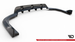 Mittlerer Cup Diffusor Heck Ansatz DTM Look passend für BMW X5 M-Paket G05 schwarz Hochglanz