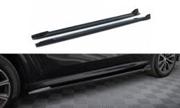 Seitenschweller Ansatz Cup Leisten V.2 für BMW X5 M-Paket G05 schwarz Hochglanz