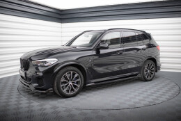 Seitenschweller Ansatz Cup Leisten V.2 passend für BMW X5 M-Paket G05 schwarz Hochglanz