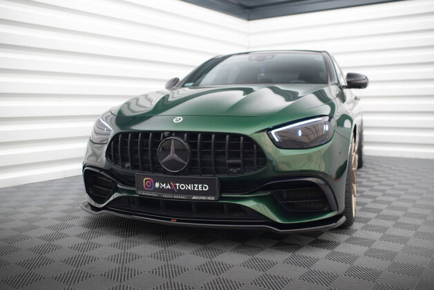 Cup Spoilerlippe Front Ansatz V.1 passend für Mercedes-AMG E63 W213 Facelift schwarz Hochglanz