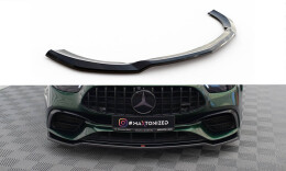 Street+ Spoilerlippe Front Ansatz V.1 passend für Mercedes-AMG E63 W213 FL schwarz Hochglanz
