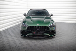 Street+ Spoilerlippe Front Ansatz V.1 passend für Mercedes-AMG E63 W213 FL schwarz Hochglanz