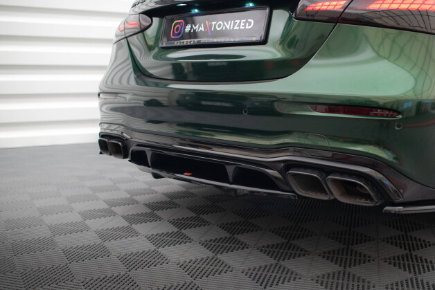 Mittlerer Cup Diffusor Heck Ansatz DTM Look passend für Mercedes-AMG E63 W213 Facelift schwarz Hochglanz