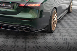 Heck Ansatz Flaps Diffusor passend für Mercedes-AMG E63 W213 Facelift schwarz Hochglanz