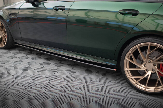Seitenschweller Ansatz Cup Leisten für Mercedes-AMG E63 W213 Facelift schwarz Hochglanz