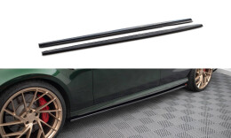 Seitenschweller Ansatz Cup Leisten passend für Mercedes-AMG E63 W213 Facelift schwarz Hochglanz