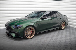 Seitenschweller Ansatz Cup Leisten passend für Mercedes-AMG E63 W213 Facelift schwarz Hochglanz