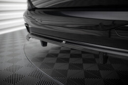 Mittlerer Cup Diffusor Heck Ansatz DTM Look für BMW X7 M-Paket G07 Facelift schwarz Hochglanz