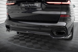 Mittlerer Cup Diffusor Heck Ansatz DTM Look für BMW X7 M-Paket G07 Facelift schwarz Hochglanz