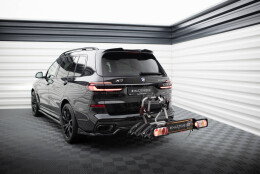 Mittlerer Cup Diffusor Heck Ansatz DTM Look passend für BMW X7 M-Paket G07 Facelift schwarz Hochglanz