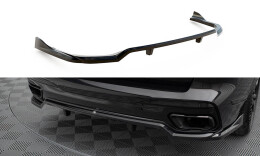Mittlerer Cup Diffusor Heck Ansatz DTM Look passend für BMW X7 M-Paket G07 Facelift schwarz Hochglanz