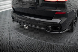 Mittlerer Cup Diffusor Heck Ansatz DTM Look passend für BMW X7 M-Paket G07 Facelift schwarz Hochglanz