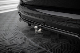 Mittlerer Cup Diffusor Heck Ansatz DTM Look passend für BMW X7 M-Paket G07 Facelift schwarz Hochglanz