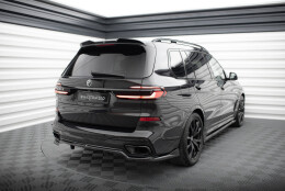 Mittlerer Cup Diffusor Heck Ansatz DTM Look passend für BMW X7 M-Paket G07 Facelift schwarz Hochglanz