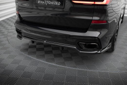Mittlerer Cup Diffusor Heck Ansatz DTM Look passend für BMW X7 M-Paket G07 Facelift schwarz Hochglanz