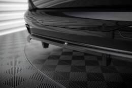 Mittlerer Cup Diffusor Heck Ansatz DTM Look passend für BMW X7 M-Paket G07 Facelift schwarz Hochglanz