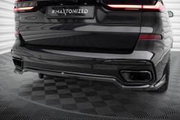 Mittlerer Cup Diffusor Heck Ansatz DTM Look passend für BMW X7 M-Paket G07 Facelift schwarz Hochglanz