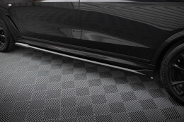 Seitenschweller Ansatz Cup Leisten für BMW X7 M-Paket G07 Facelift schwarz Hochglanz
