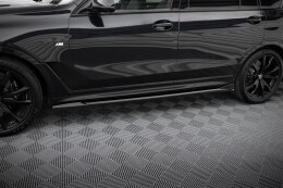 Seitenschweller Ansatz Cup Leisten für BMW X7 M-Paket G07 Facelift schwarz Hochglanz