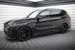 Seitenschweller Ansatz Cup Leisten passend für BMW X7 M-Paket G07 Facelift schwarz Hochglanz