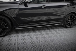 Seitenschweller Ansatz Cup Leisten passend für BMW X7 M-Paket G07 Facelift schwarz Hochglanz