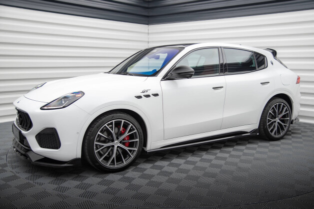 Seitenschweller Ansatz Cup Leisten passend für Maserati Grecale GT / Modena Mk1 schwarz Hochglanz