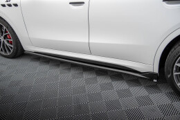 Seitenschweller Ansatz Cup Leisten für Maserati Grecale GT / Modena Mk1 schwarz Hochglanz