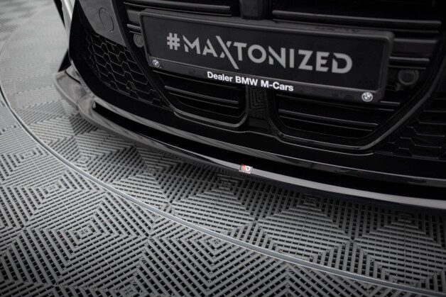 Street+ Spoilerlippe Front Ansatz V.4 passend für BMW M3 Limousine / Touring G80 / G81 schwarz Hochglanz