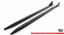 Seitenschweller Ansatz Cup Leisten V.3 für CSL Look BMW M4 G82 / G83 / G82 Facelift / G83 Facelift schwarz Hochglanz