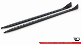 Seitenschweller Ansatz Cup Leisten V.3 für CSL Look BMW M4 G82 / G83 / G82 Facelift / G83 Facelift schwarz Hochglanz