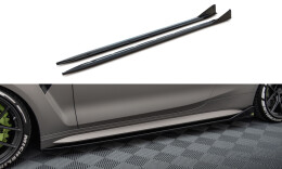 Seitenschweller Ansatz Cup Leisten V.3 passend für CSL Look BMW M4 G82 / G83 / G82 Facelift / G83 Facelift schwarz Hochglanz